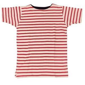🔺️Dockers White & Red Striped Short Sleeve Top Small